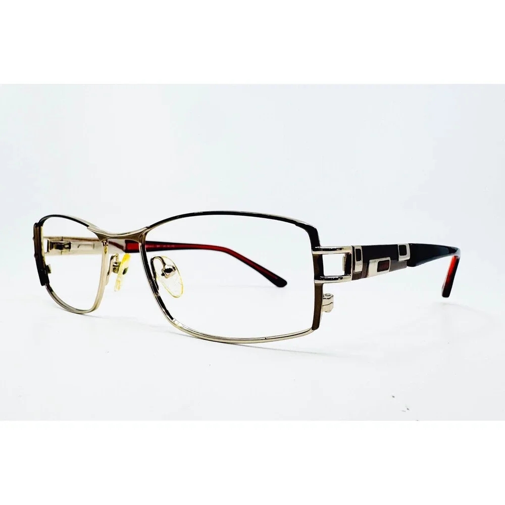 Splendor Eyeglass Frames Womens Brown SP 813 Rectangle Metal 53-16-135